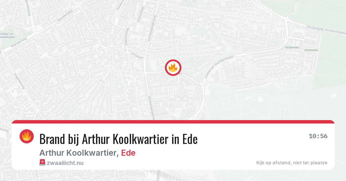 Brand bij Arthur Koolkwartier in Ede — 9 jul 2026