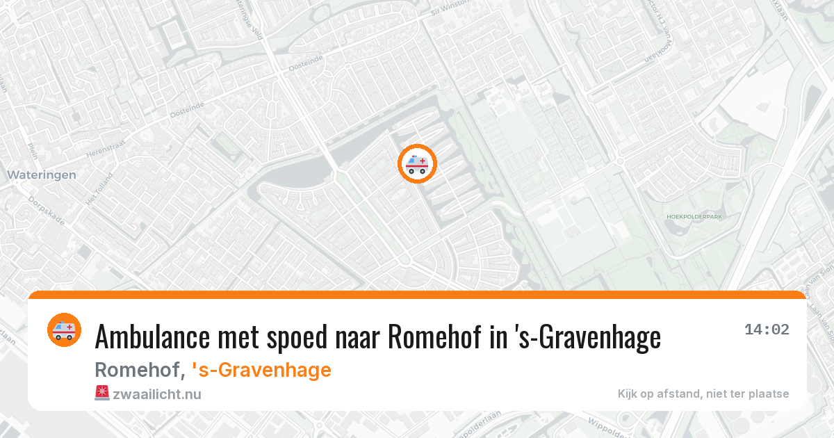 Ambulance met spoed naar Romehof in 's-Gravenhage — 25 jul 2026