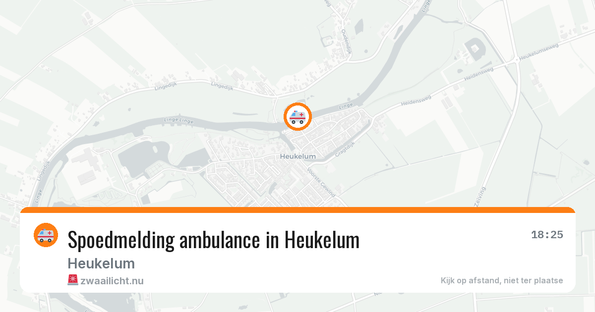 Spoedmelding ambulance in Heukelum — 1 jul 2026