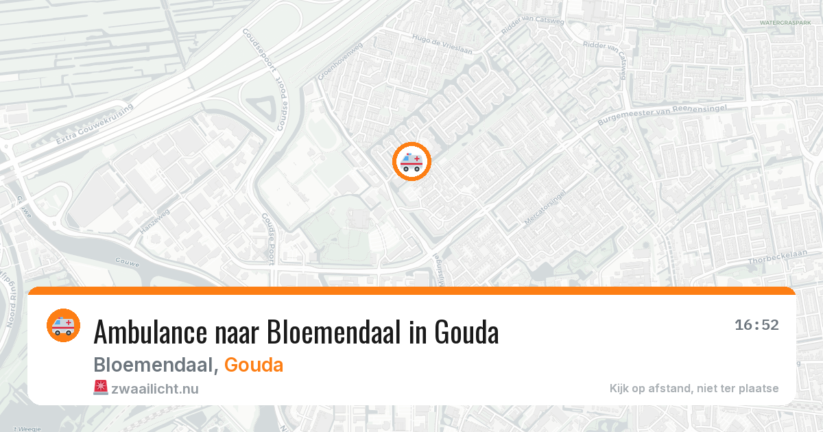 Ambulance naar Bloemendaal in Gouda — 9 jul 2026