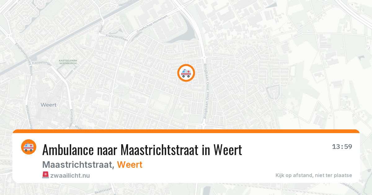 Ambulance naar Maastrichtstraat in Weert — 11 jul 2026