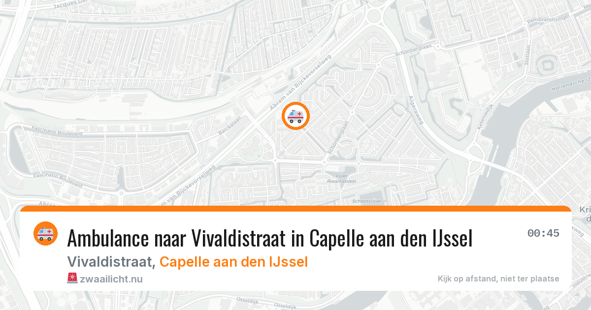 Ambulance naar Vivaldistraat in Capelle aan den IJssel — 22 jul 2026