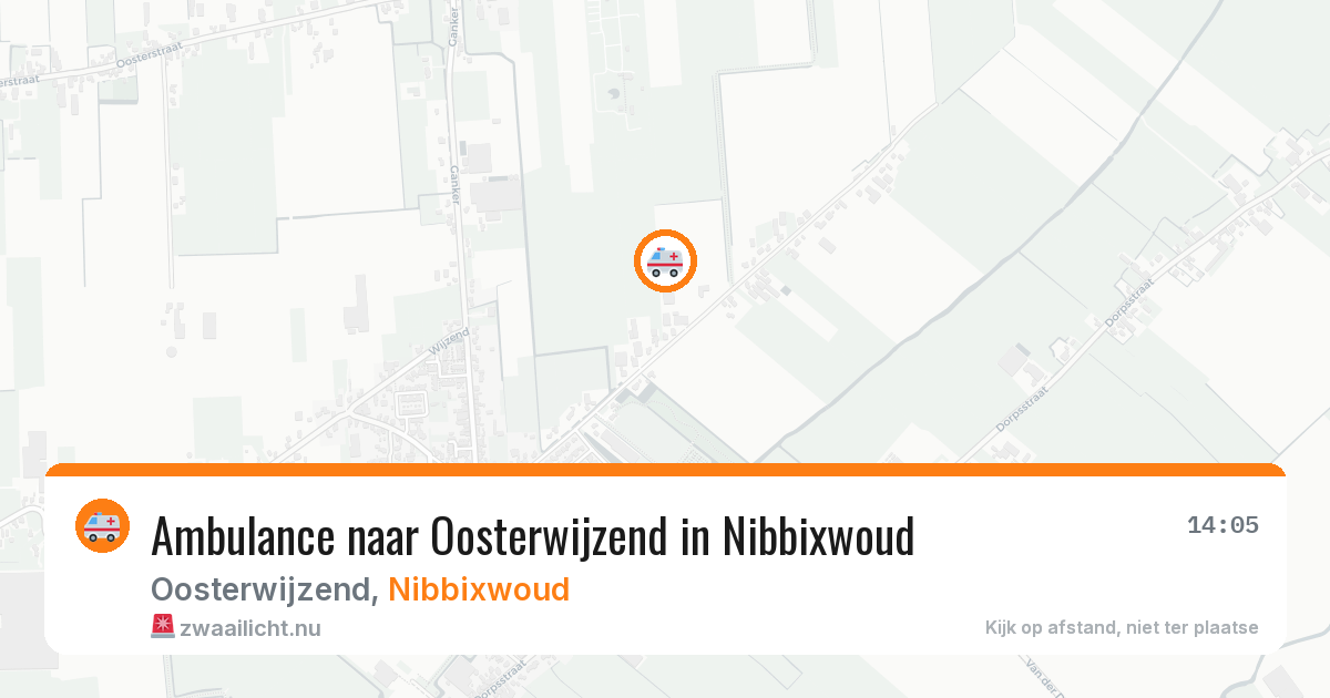 Ambulance naar Oosterwijzend in Nibbixwoud — 23 jul 2026