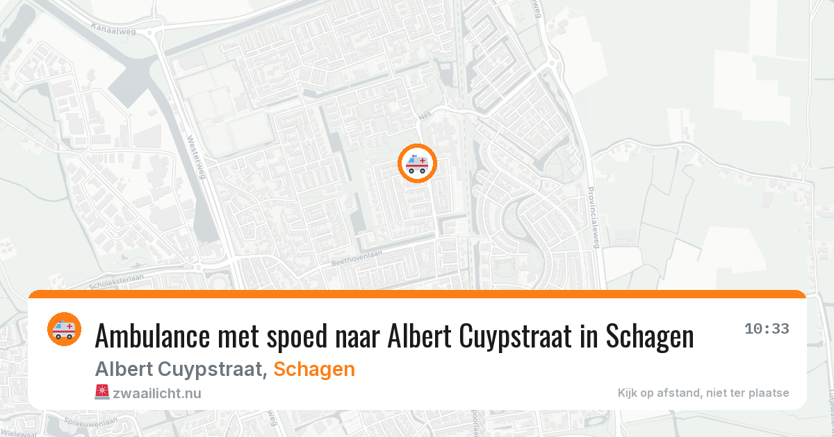 Ambulance met spoed naar Albert Cuypstraat in Schagen — 24 jan 2026