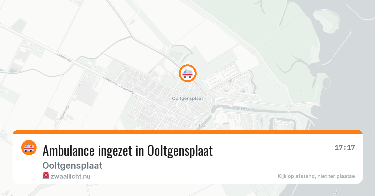 Ambulance ingezet in Ooltgensplaat — 7 apr 2026
