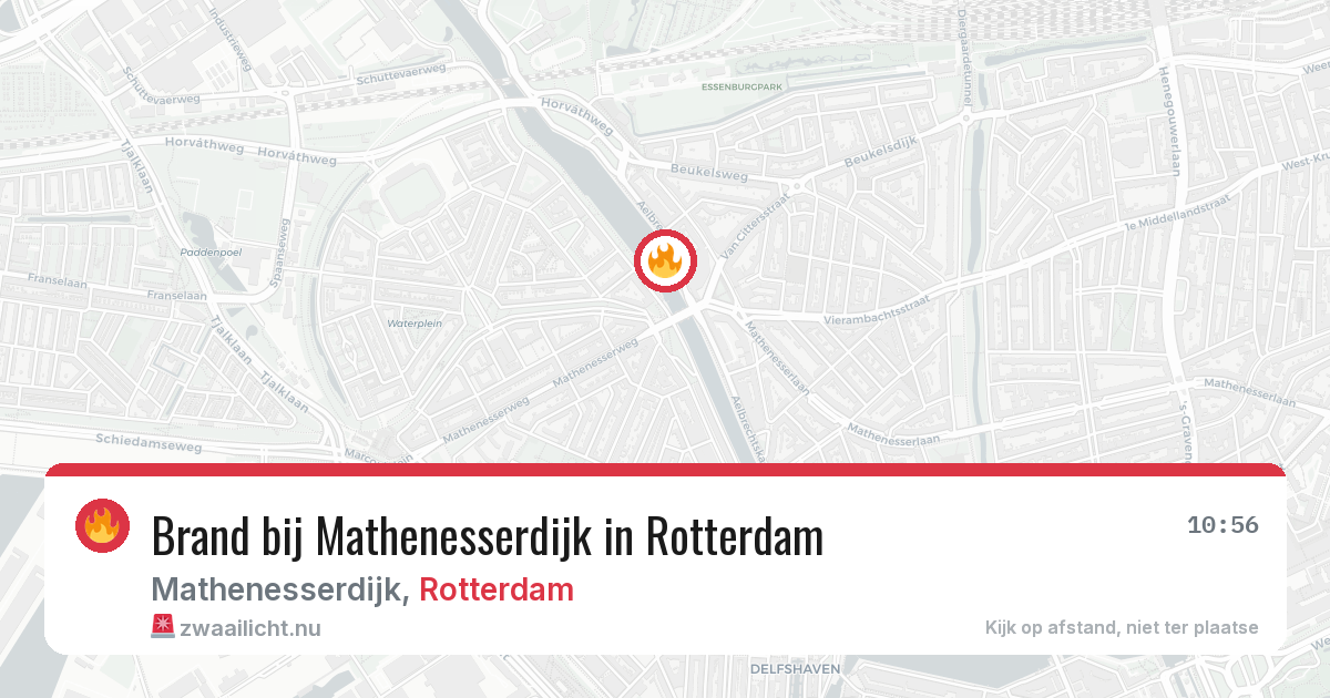 Brand bij Mathenesserdijk in Rotterdam — 11 mei 2026