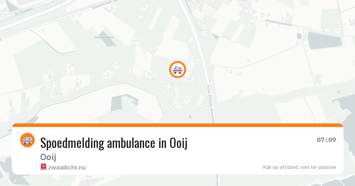 Spoedmelding ambulance in Ooij — 17 apr 2026
