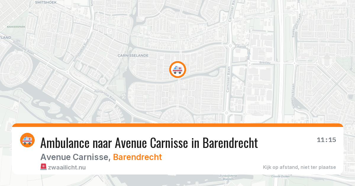 Ambulance naar Avenue Carnisse in Barendrecht — 26 mrt 2026