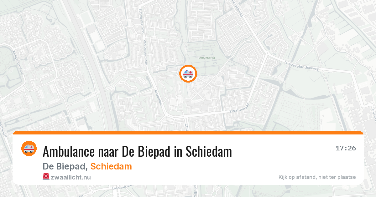 Ambulance naar De Biepad in Schiedam — 15 jul 2026