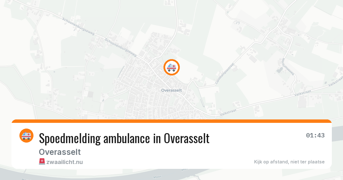 Spoedmelding ambulance in Overasselt — 17 jan 2026