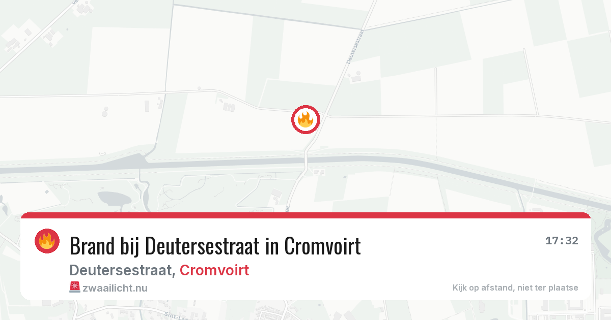Brand bij Deutersestraat in Cromvoirt — 9 apr 2026