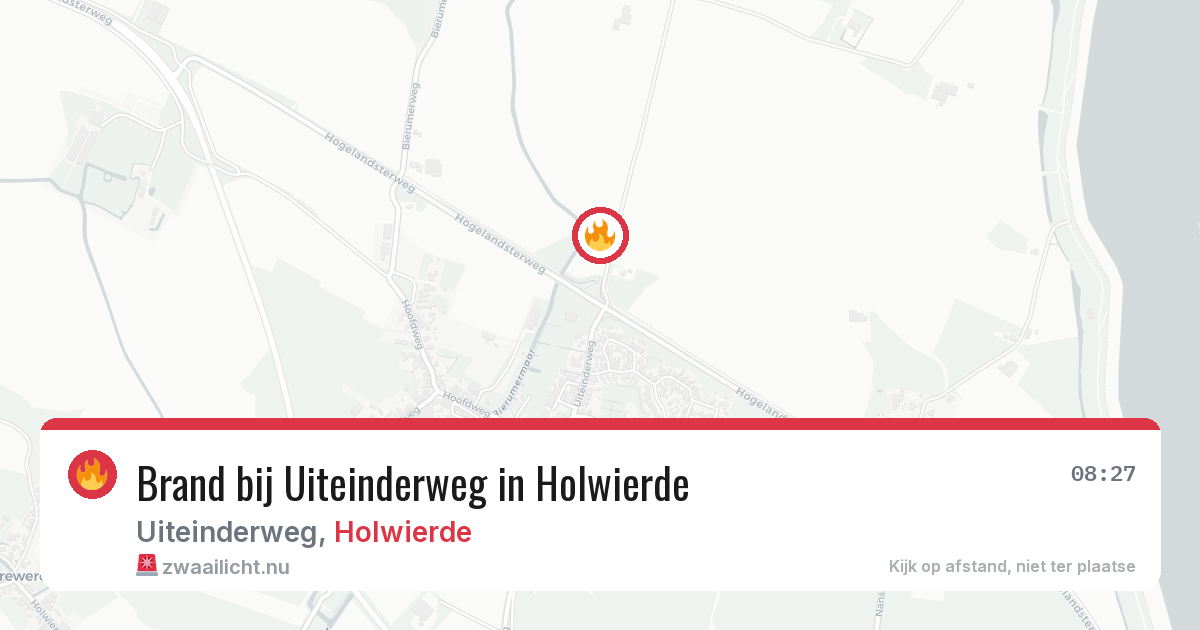 Brand bij Uiteinderweg in Holwierde — 26 jun 2026