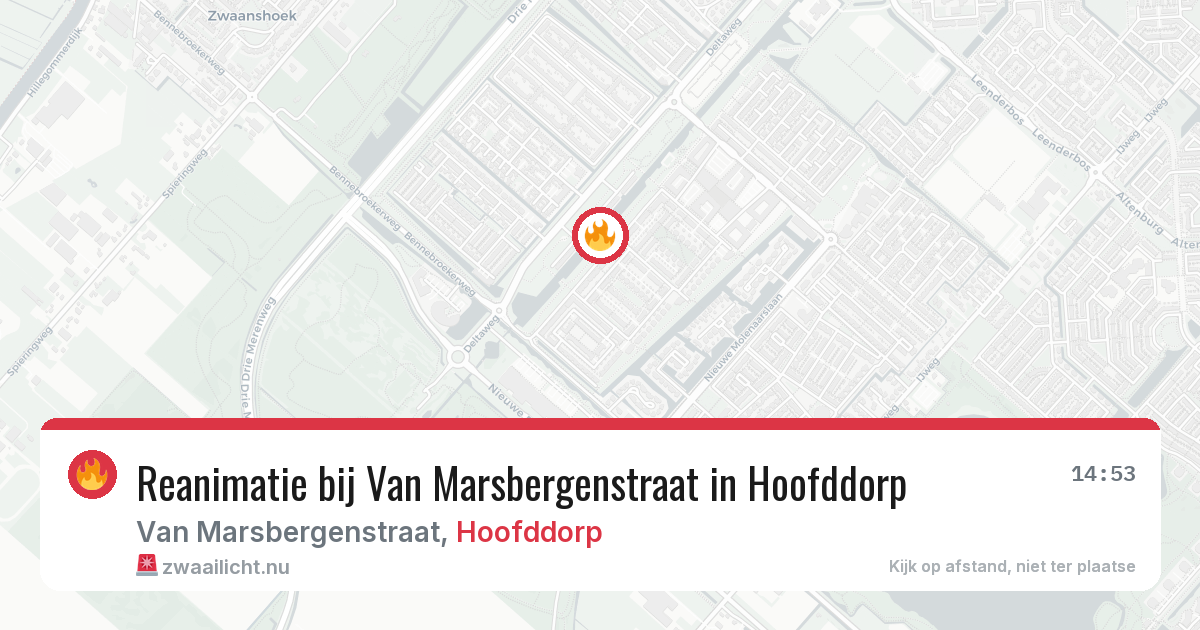Reanimatie bij Van Marsbergenstraat in Hoofddorp — 9 mei 2026