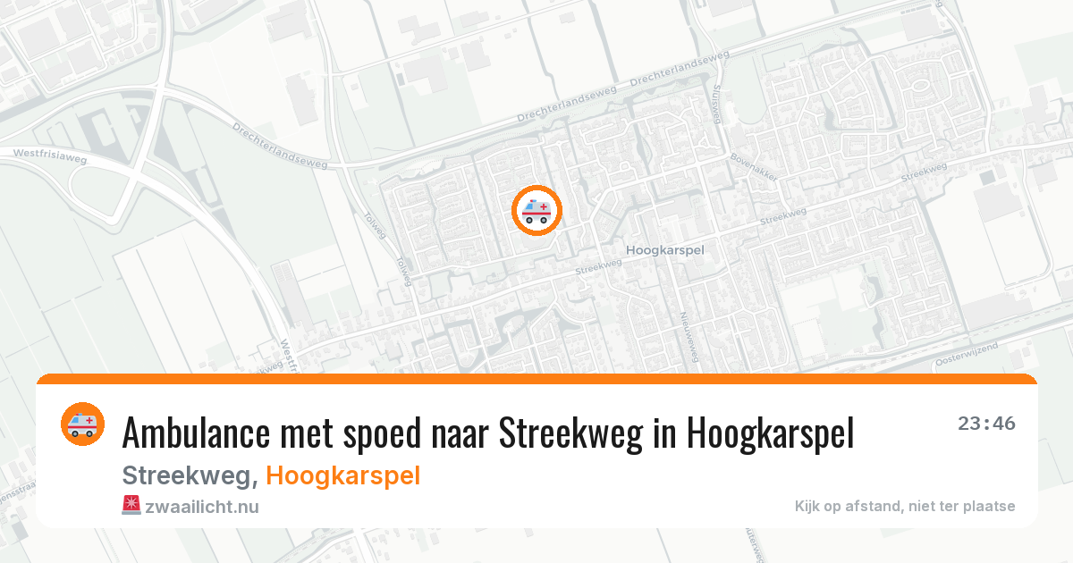 Ambulance met spoed naar Streekweg in Hoogkarspel — 14 mei 2026