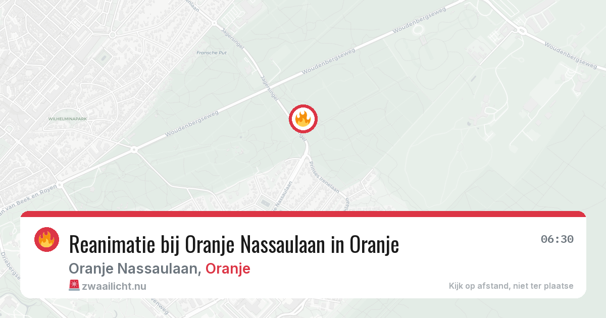 Reanimatie bij Oranje Nassaulaan in Oranje — 24 jul 2026