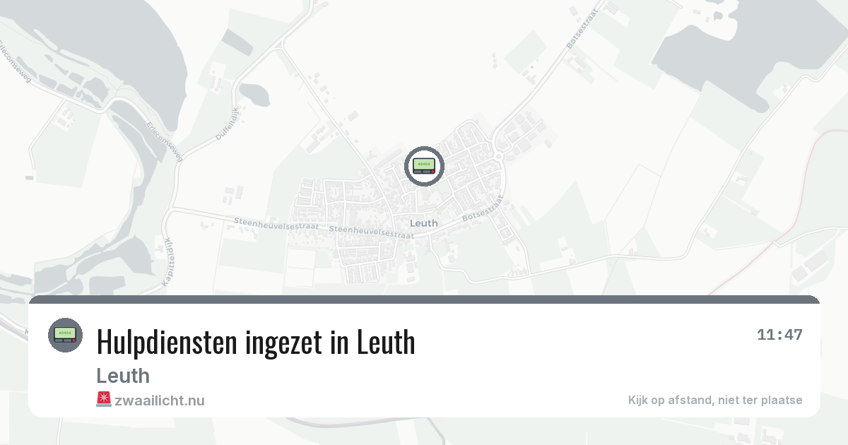 Hulpdiensten ingezet in Leuth — 4 feb 2026 | 🚨 Zwaailicht.nu