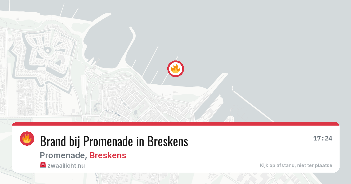 Brand bij Promenade in Breskens — 11 jul 2026