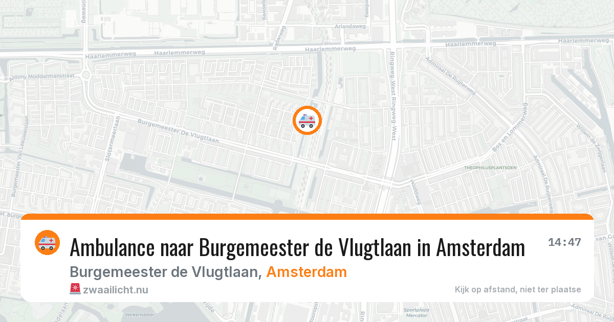 Ambulance naar Burgemeester de Vlugtlaan in Amsterdam — 24 jul 2026