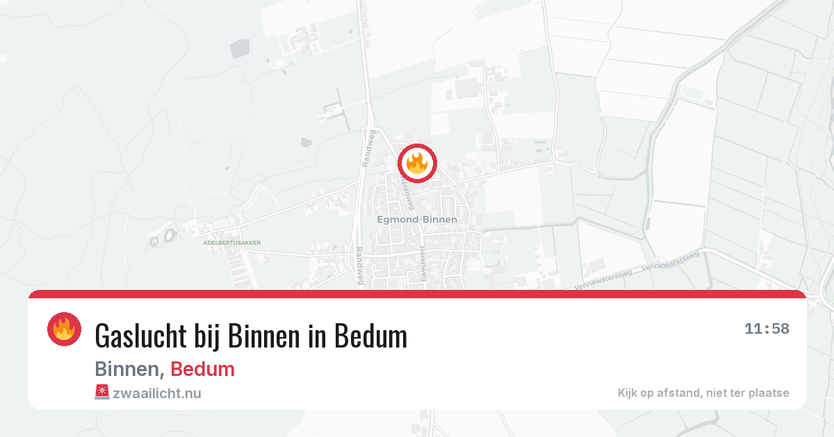 Gaslucht bij Binnen in Bedum — 3 mei 2026
