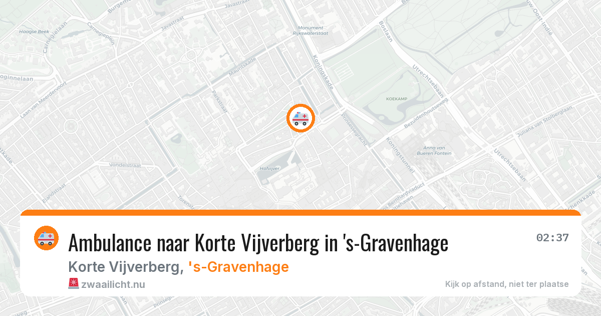 Ambulance naar Korte Vijverberg in 's-Gravenhage — 11 jul 2026