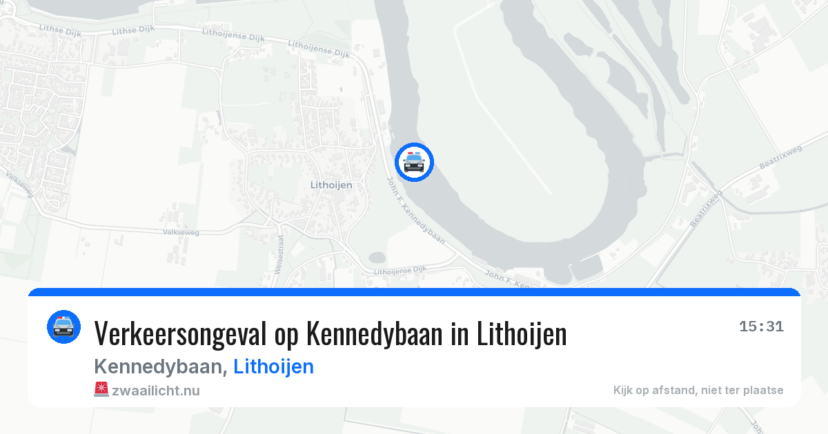 Verkeersongeval op Kennedybaan in Lithoijen — 12 jul 2026