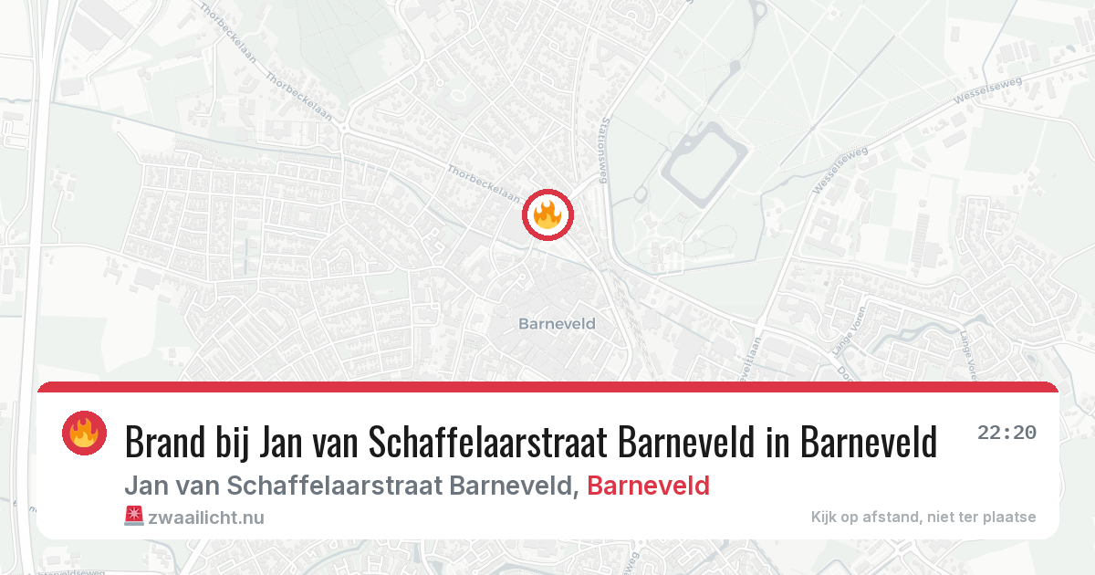 Brand bij Jan van Schaffelaarstraat Barneveld in Barneveld — 25 mrt 2026