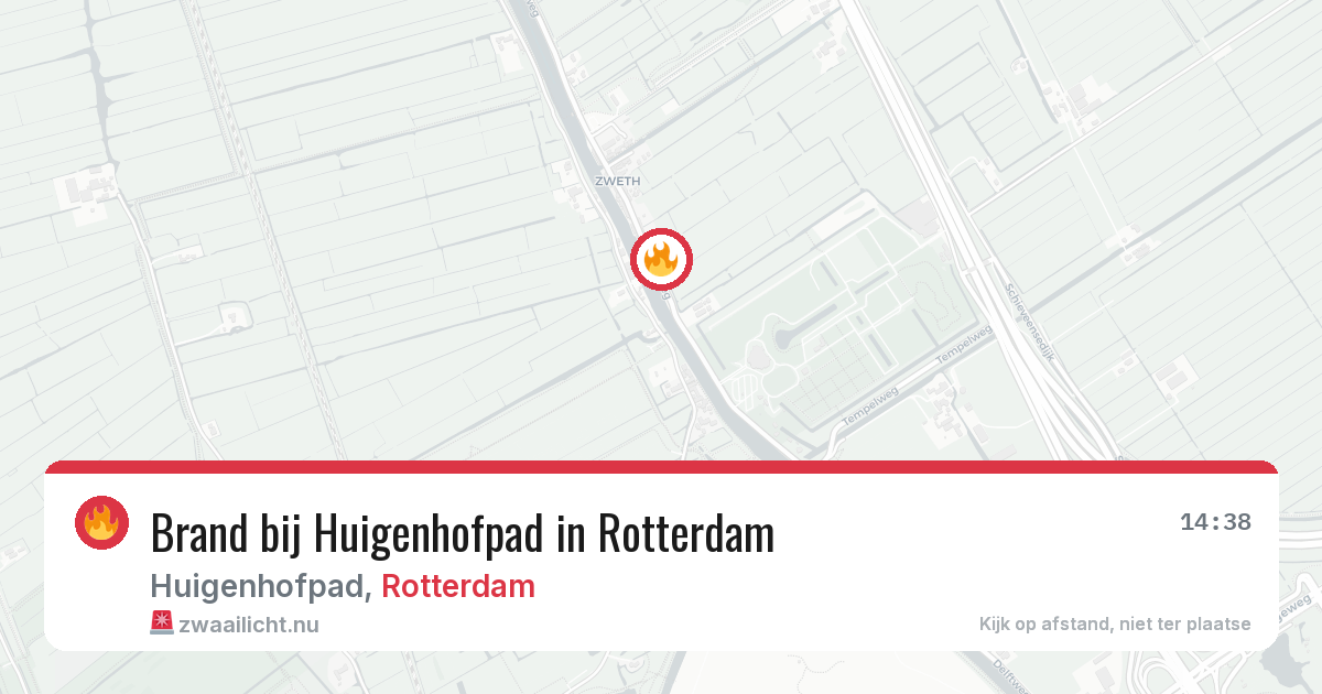 Brand bij Huigenhofpad in Rotterdam — 19 jul 2026
