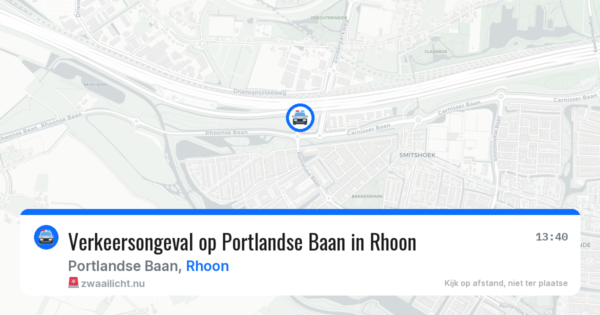 Verkeersongeval op Portlandse Baan in Rhoon — 14 jul 2026