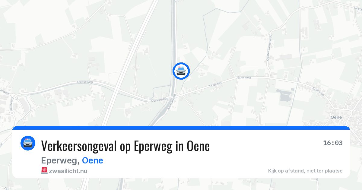 Verkeersongeval op Eperweg in Oene — 9 mei 2026