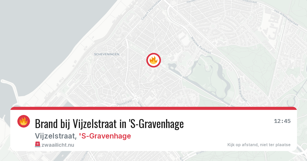 Brand bij Vijzelstraat in 'S-Gravenhage — 19 jul 2026