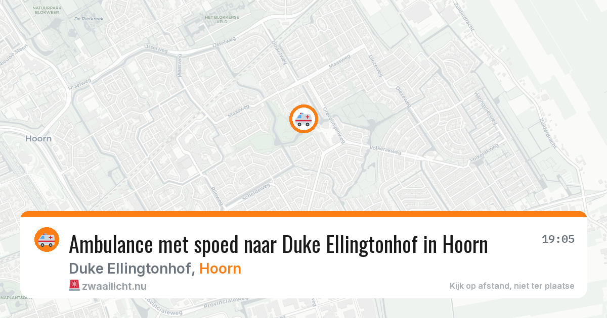 Ambulance met spoed naar Duke Ellingtonhof in Hoorn — 24 jul 2026