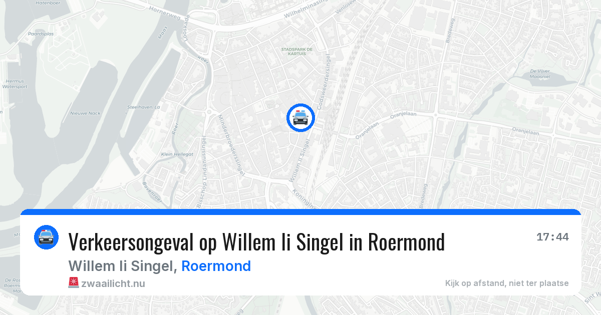 Verkeersongeval op Willem Ii Singel in Roermond — 12 jul 2026