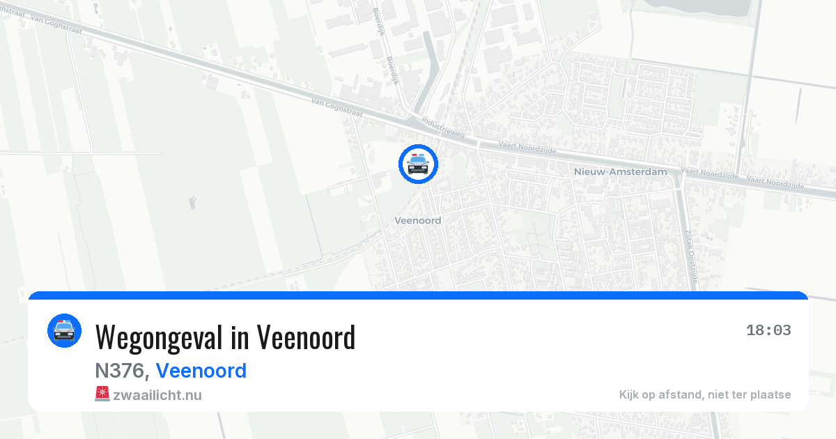 Wegongeval in Veenoord — 15 apr 2026
