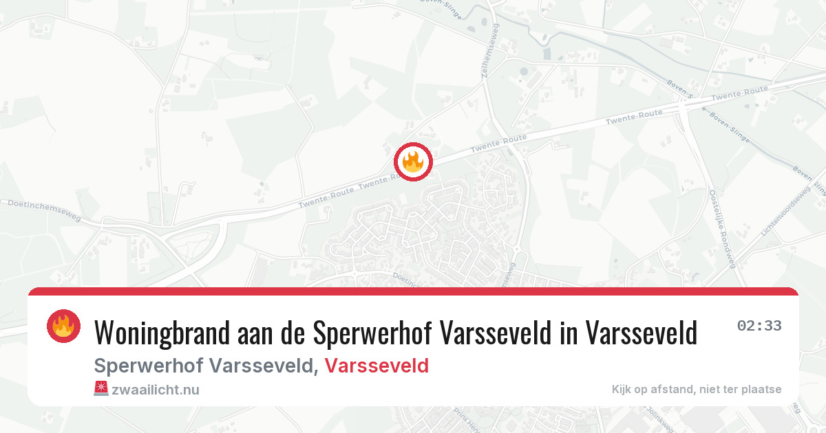 Woningbrand aan de Sperwerhof Varsseveld in Varsseveld — 21 jul 2026