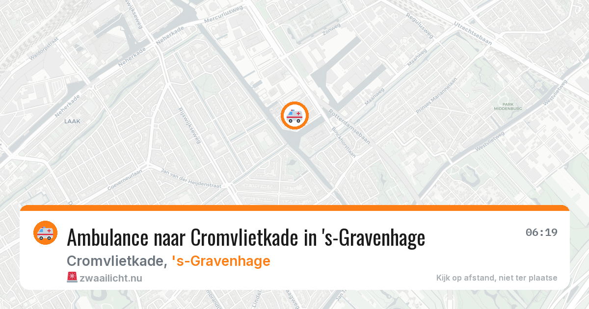 Ambulance naar Cromvlietkade in 's-Gravenhage — 31 mrt 2026