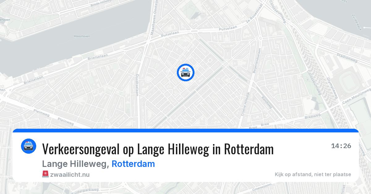 Verkeersongeval op Lange Hilleweg in Rotterdam — 11 mei 2026
