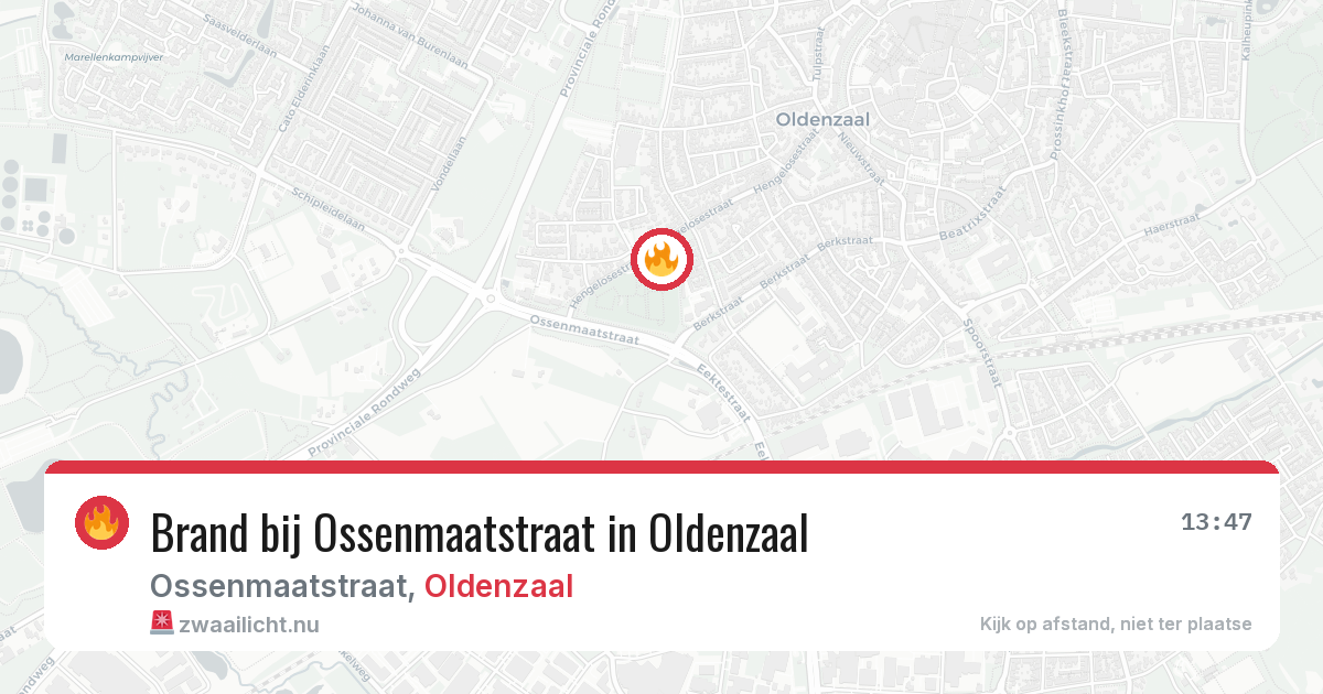Brand bij Ossenmaatstraat in Oldenzaal — 4 jun 2026
