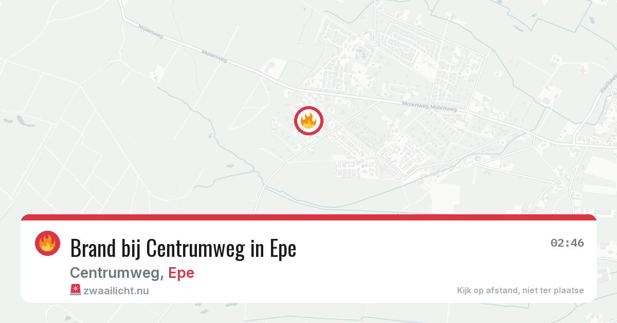 Brand bij Centrumweg in Epe — 15 mrt 2026