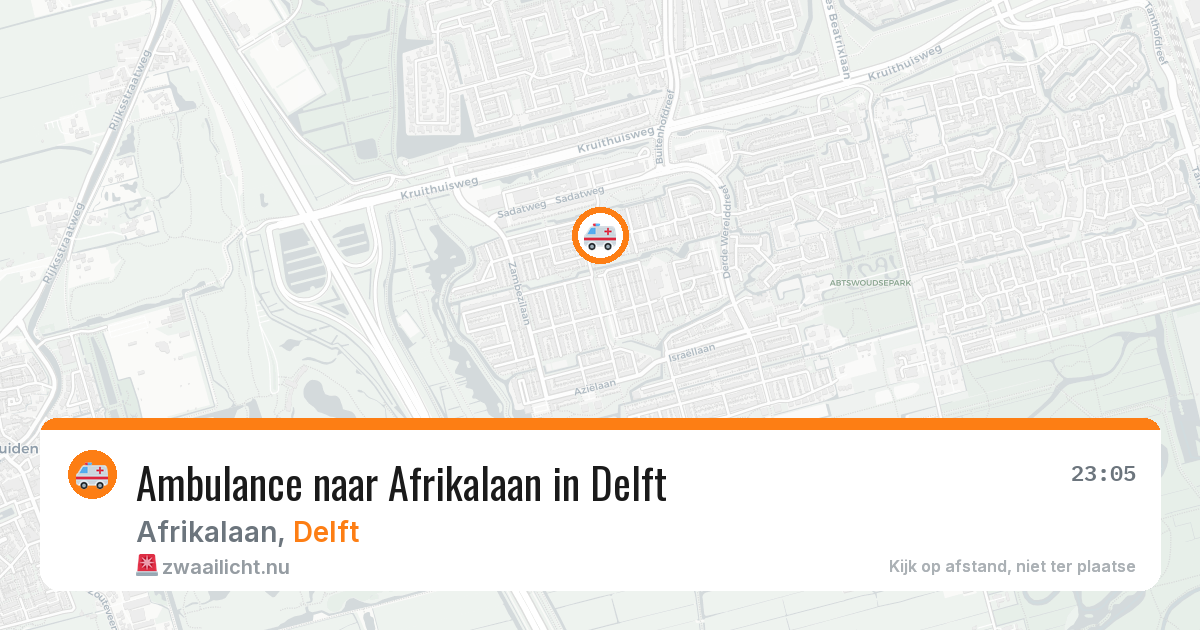 Ambulance naar Afrikalaan in Delft — 10 jul 2026