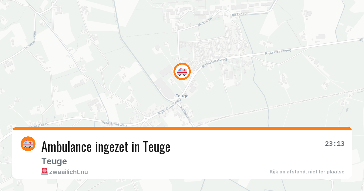 Ambulance ingezet in Teuge — 12 jul 2026