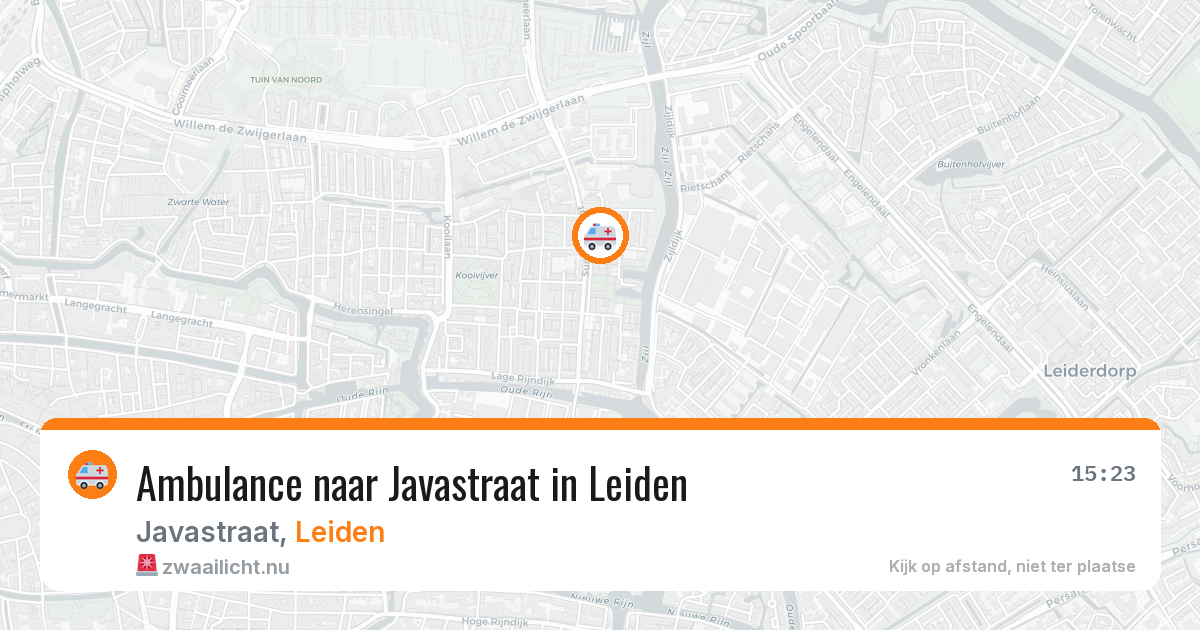 Ambulance naar Javastraat in Leiden — 21 jul 2026