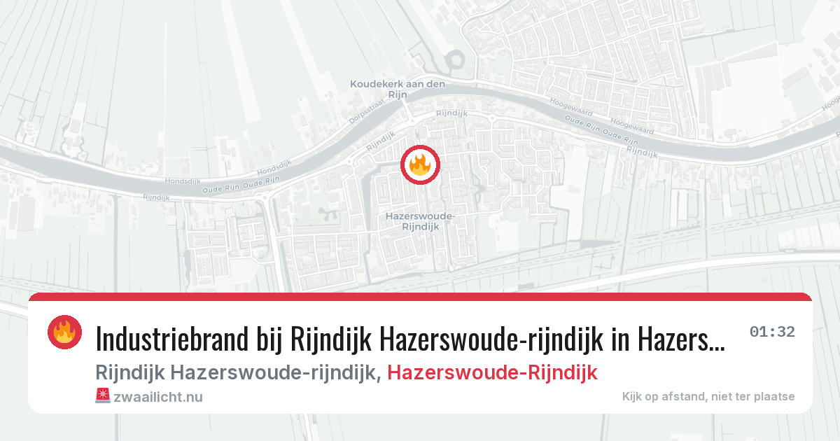 Industriebrand bij Rijndijk Hazerswoude-rijndijk in Hazerswoude-Rijndijk — 22 mei 2026