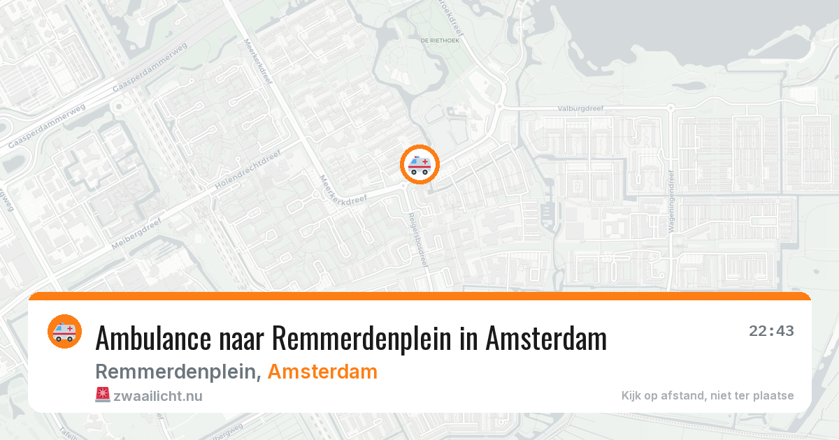 Ambulance naar Remmerdenplein in Amsterdam — 26 jul 2026