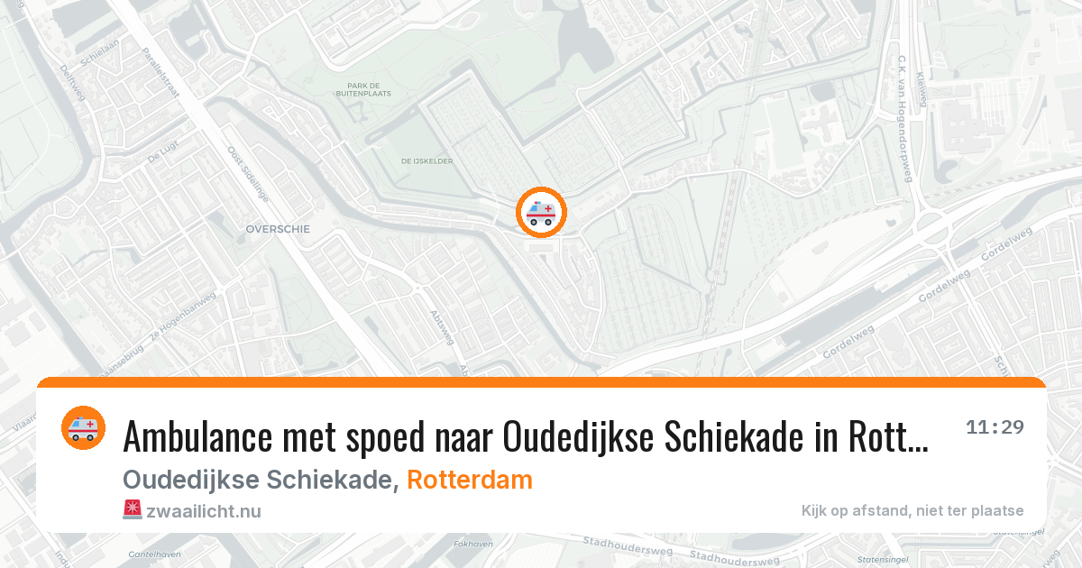 Ambulance met spoed naar Oudedijkse Schiekade in Rotterdam — 21 mei 2026