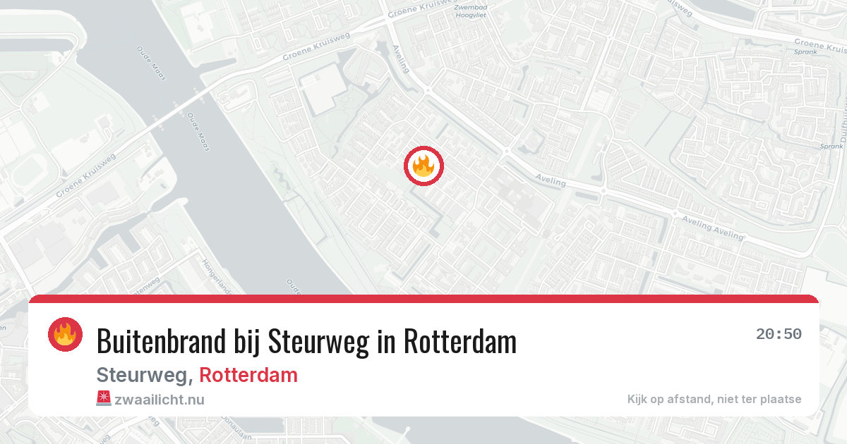 Buitenbrand bij Steurweg in Rotterdam — 19 jul 2026