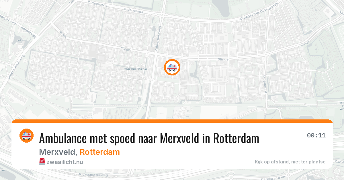 Ambulance met spoed naar Merxveld in Rotterdam — 19 mei 2026