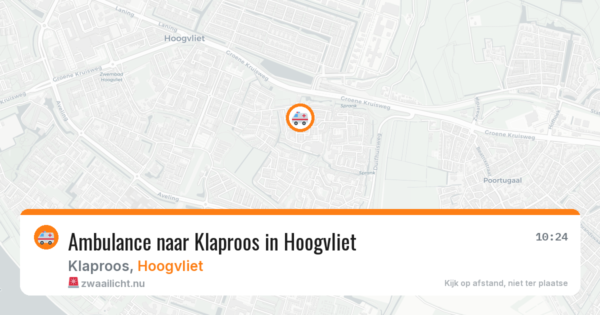 Ambulance naar Klaproos in Hoogvliet — 12 jul 2026
