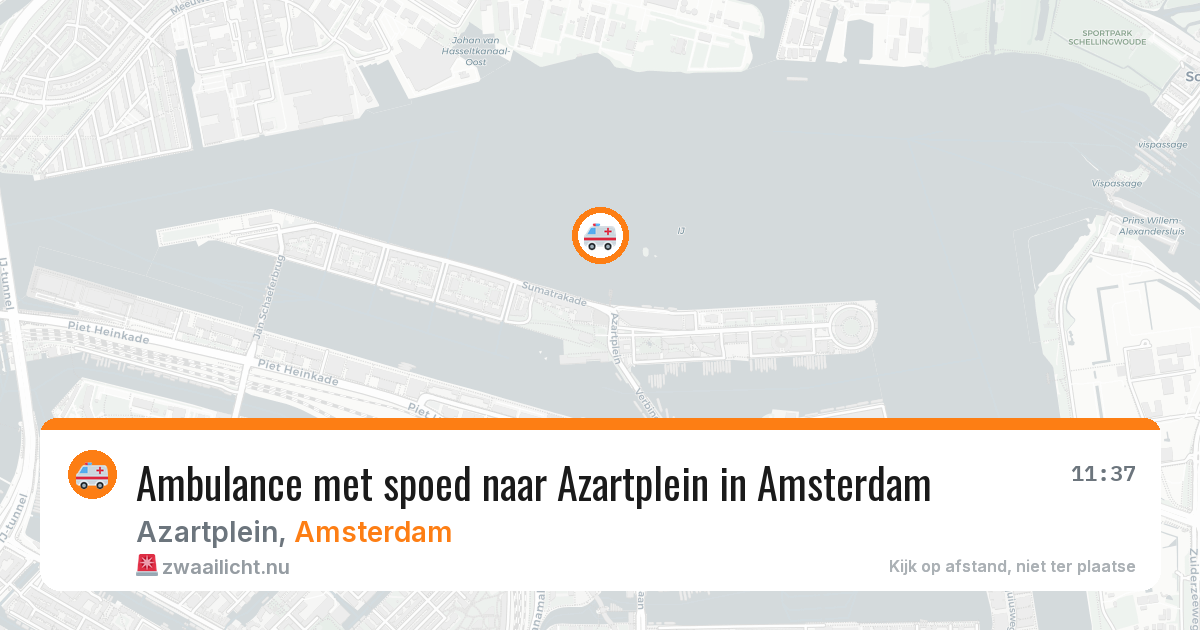 Ambulance met spoed naar Azartplein in Amsterdam — 23 mrt 2026