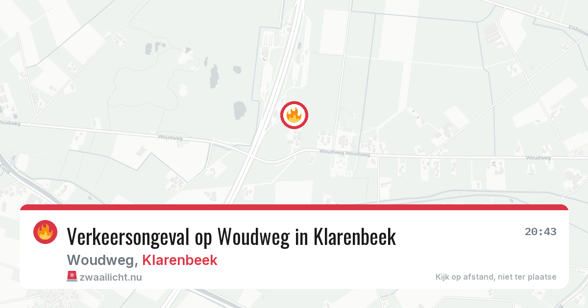 Verkeersongeval op Woudweg in Klarenbeek — 14 jul 2026