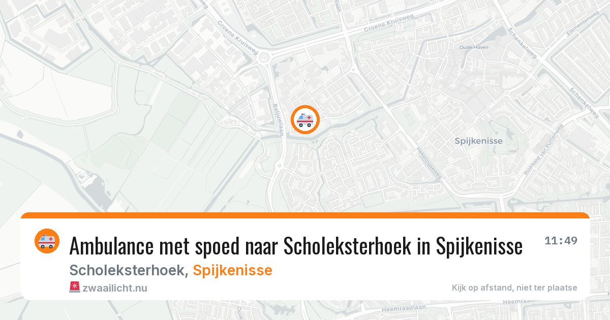 Ambulance met spoed naar Scholeksterhoek in Spijkenisse — 25 jul 2026